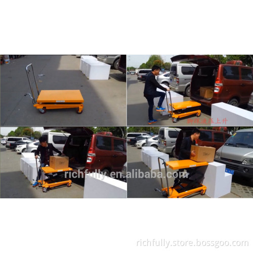 166RMB of China Manual Hydraulic scissor Lift Table used